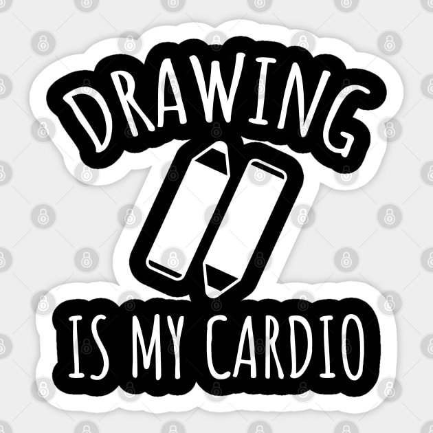 Drawing Is My Cardio Sticker by LunaMay